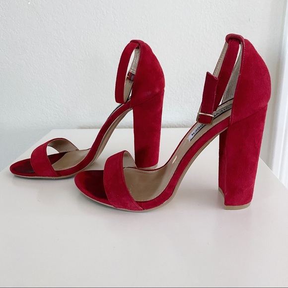 Steve Madden Carrson Heel Red Suede 